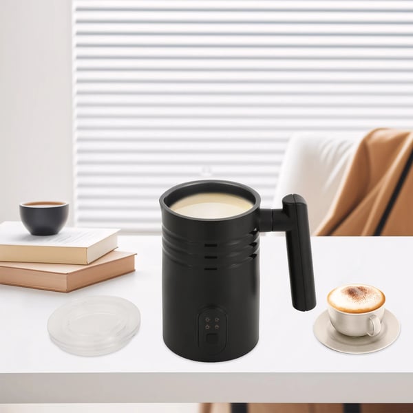 Mælkeskummer, Rustfrit Stål, 500 Watt, 240 ml Kapacitet, 6.3 x 4.5 x 4.5 tommer, Egnet til varm og kold mælk