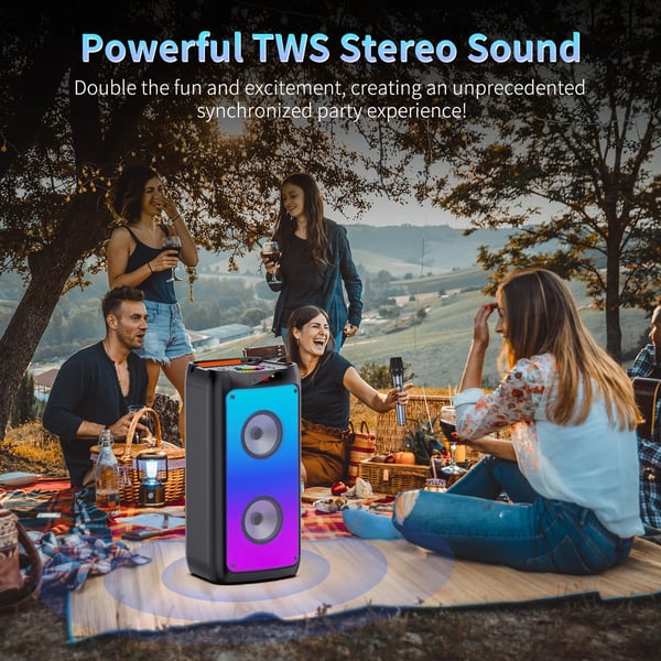 Bluetooth-kaiutin, karaokelaite, LED-juhvalot,Hopea