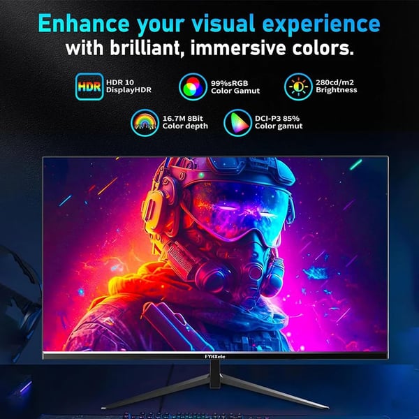 Gaming Monitor, 180Hz Opdateringsfrekvens, IPS Skærm,FY24FHR, EU Stik