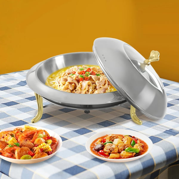 Chafing Dish, Rostfritt Stål, 3L Kapacitet,Guld