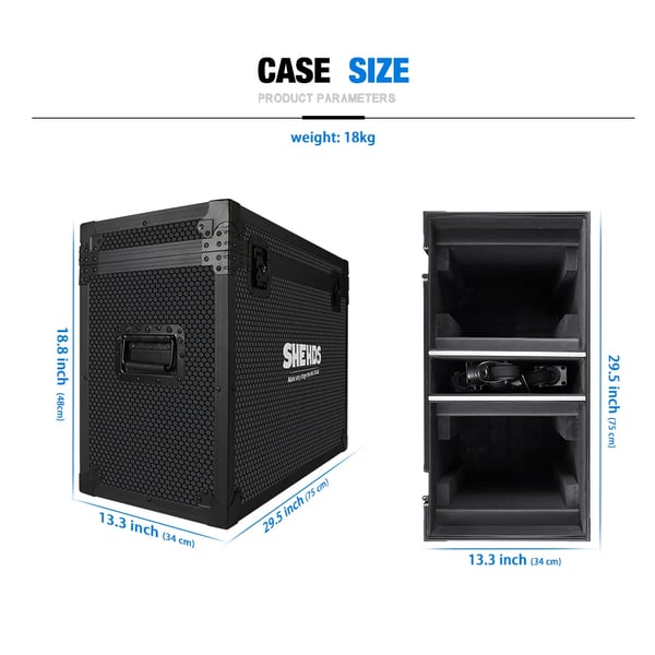 Flightcase, 2i1 Design, Selvstændig, Scenebelysningseffekt,19x15w Flygkasse
