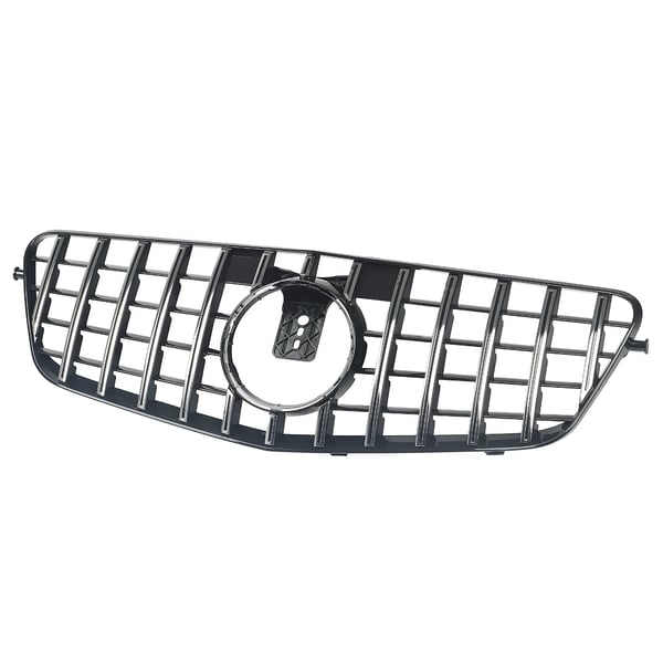 Grillmontering, ABS-materiale, kompatibel med Mercedes Benz W212 E-Klasse,Krom med sort