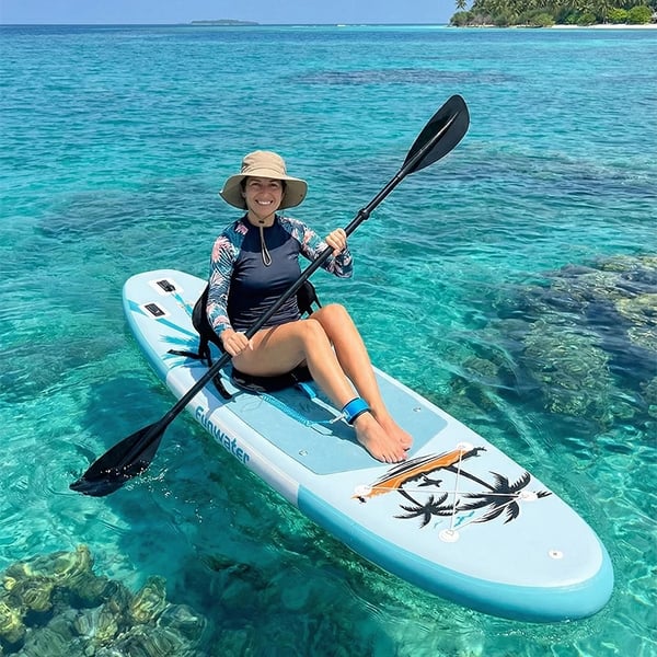 Oppustelig Paddle Board, 2-i-1 Kajak Mode, Integreret Kamera Mount,SUPFW37A