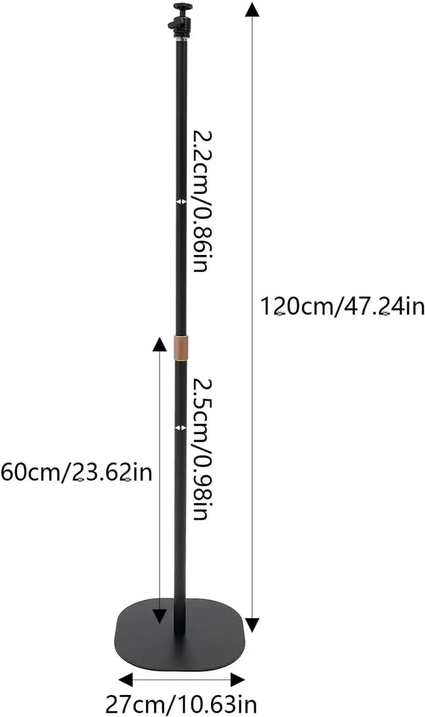 Projektorin teline, korkeussäädettävä, 360° kääntyvä,musta