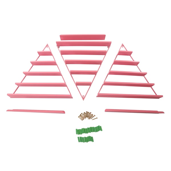 Neglelak Organizer, 5-Lags Design, Vægmonteret,Lyserød