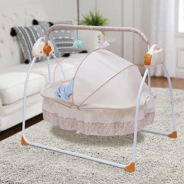 Babysving, Bluetooth Musikafspiller, Sammenklappeligt Design,Khaki