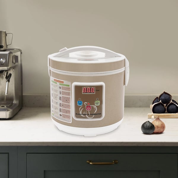 Hvidløg Fermenteringsmaskine, 5L Kapacitet, Intelligent Temperaturkontrol,Mørk khaki