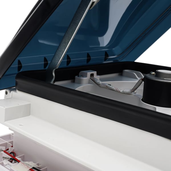 RV Ventilationsvifte, 12V, 5-35 m³/min Luftstrøm, 20-65 dB Støjniveau, 4 LED'er, IP68 Vandtæt