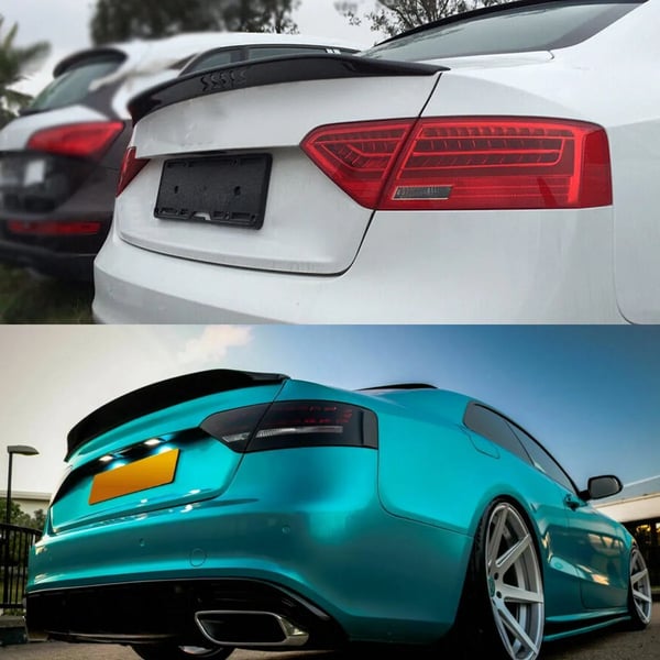 Bagagerumsspoiler, Audi A5 Coupe Kompatibilitet, Holdbart Design,glans sort