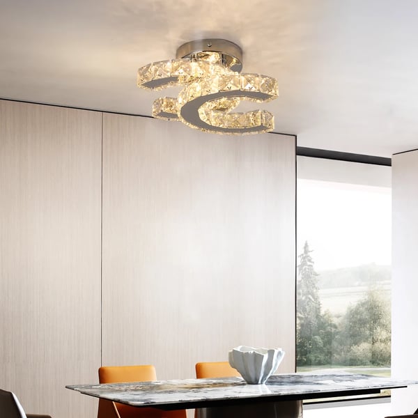 Loftlampe, LED Indendørs Belysning, Elegant Krystal Design,ændrebar, SJ-SC-SS
