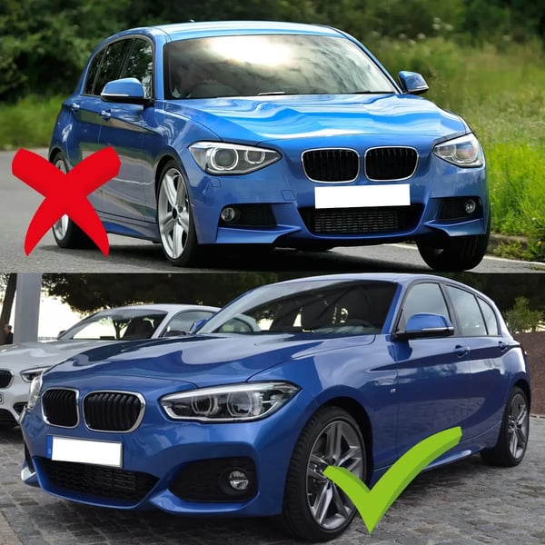 Front Bumper Lip Spoiler, M Performance Design, Nem Installation,glansende sort