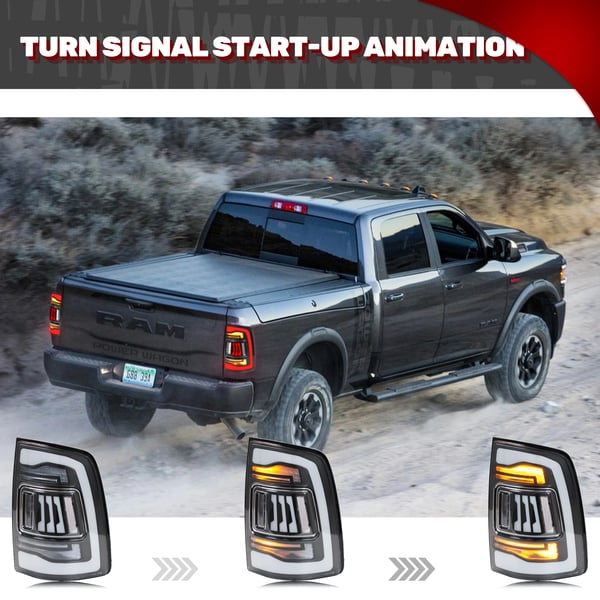 LED Baglygter, 12 V, 35 W, 3400 LM, Kompatibilitet med Dodge Ram 2009-2018 1500 2500 3500, Vandtæt