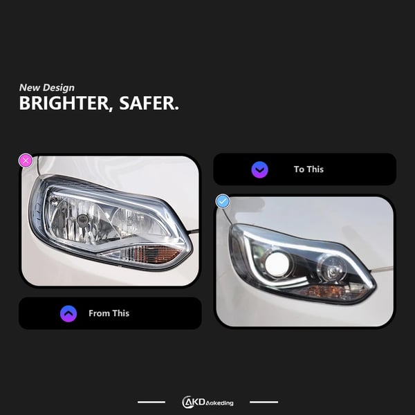 Forlygtesamling, Holdbart Design, Forbedret Synlighed,Forlygte LED