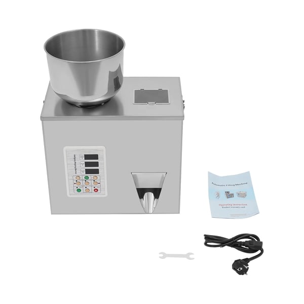 Automatisk Pulvere/Partikler Ompakningsmaskine, Effektiv Uddeling, Alsidig Anvendelse,220V, EU Stik, Sølv, S
