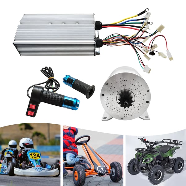 Højhastigheds BLDC børsteløs motor kit, 3000W output, tre hastighedsindstillinger,0