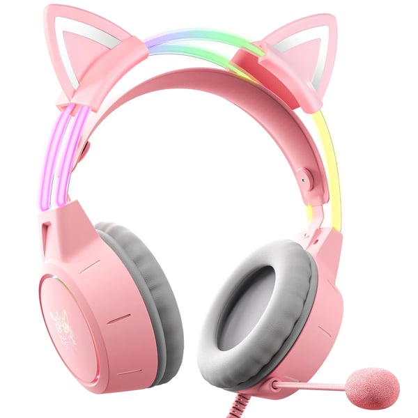 Gaming headset, komfortabelt design, RGB-belysning, universel kompatibilitet