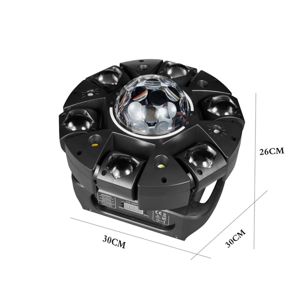 Bevægelseshovedlys, DMX512 Kontrol, Alsidige Lyskilder,EU stik, sort