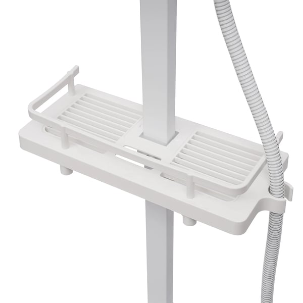 Brusesystem, Rustfrit Stål, Væghængt, Top Spray Størrelse 29,5*19cm, 4 Udsugninger, Justerbar Højde 70cm-115cm