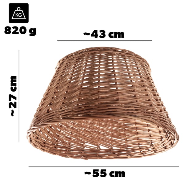 Flettet Juletræsstativ Dæksel, 55 cm Diameter, Naturlig Brun Farve, Letvægtsdesign, Holdbar Konstruktion, Alsidig Brug