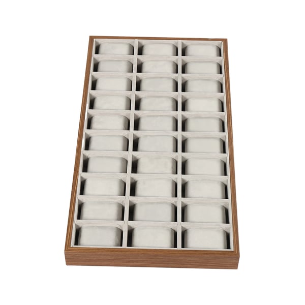 Urkasse, 30 Rum, Holdbar og Stilfuld Organizer,12+ slots, grå