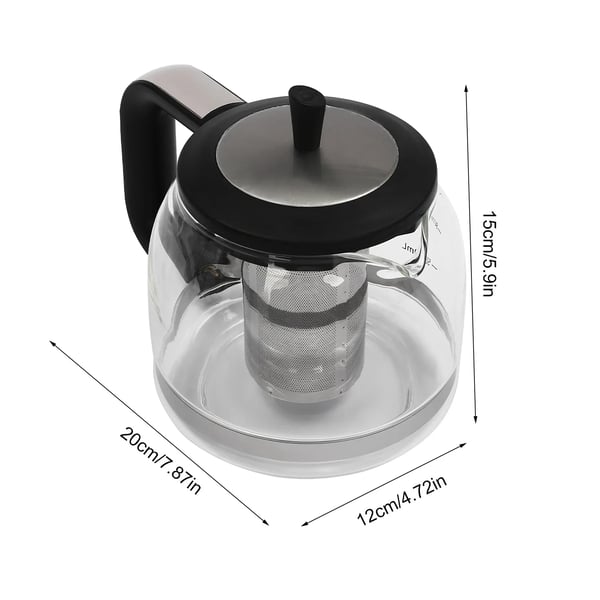 Elektrisk Tyrkisk Teemaskine, Dobbelt Teapot Design, Sikkerhedsfunktioner,sort