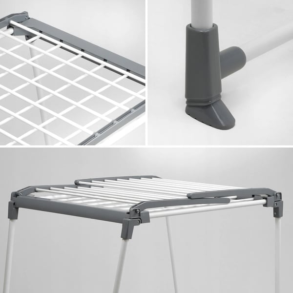 Tøj tørretumbler, Højde 170 cm, Tørringsområde 15 m², Maksimal belastning 20 kg, Vægt 4,8 kg, Justerbare fødder