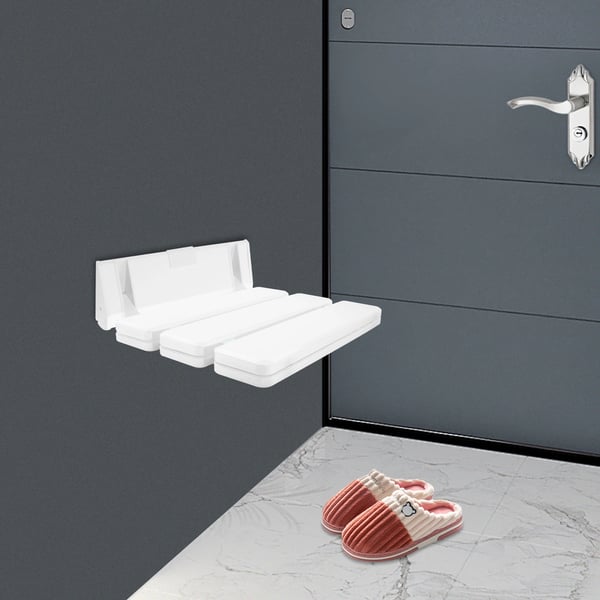 Foldbar brusebænk, 32*34cm, belastningsevne 130kg, nettovægt 1,65kg, vægmonteret, 90° foldningsgrad