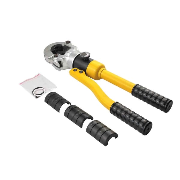 Hydrauliset puristuspihdit, 8 tonnin puristusvoima, monipuoliset inserttikoot, 360° kääntyvä pää