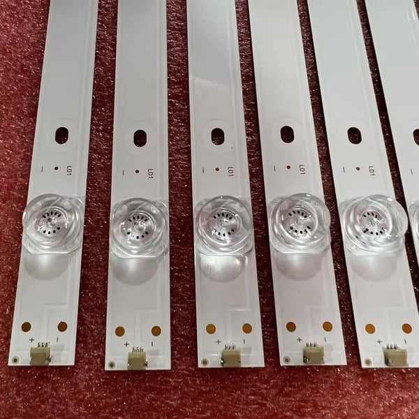 LED Baggrundsbelysningsstrimmel, 14 stk., 8 LED'er pr. strimmel, 836 mm længde, DC strømkilde, CE-certificeret