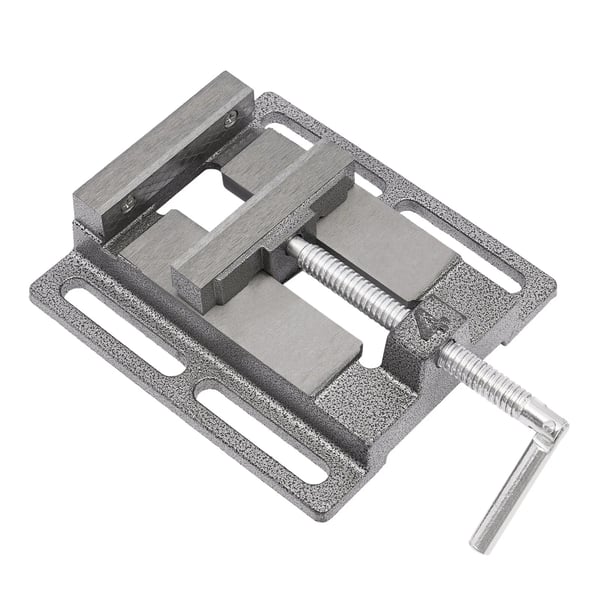 Boremaskine Vise, Støbejernsmateriale, Maksimal Klemrange 10cm, Kæbe Størrelse 9.9cm x 2cm, Installationssporafstand 13.5cm