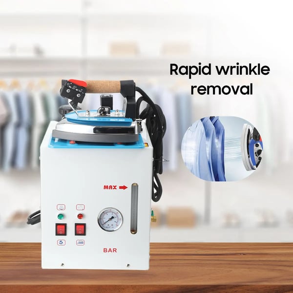 Dampgenerator, 5 liters kapacitet, 2250W effekt, 220V spænding, justerbart damptryk, ergonomisk design