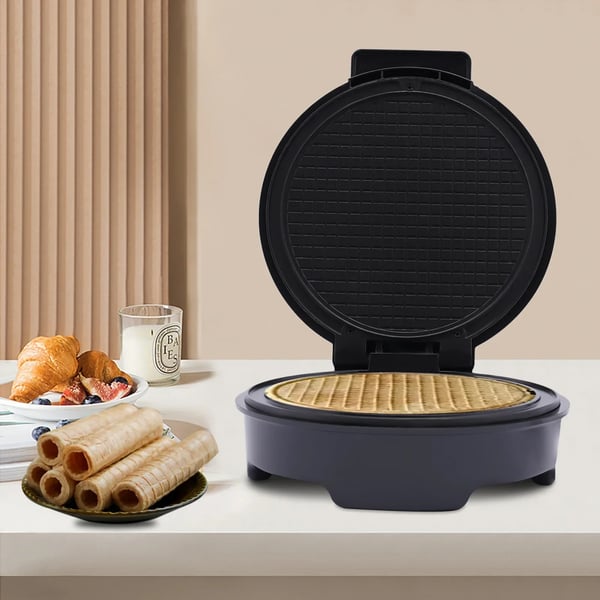 Vaffeljern, Non-Stick, Justerbar Temperatur,sort
