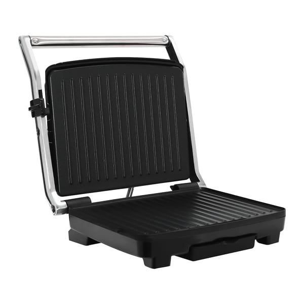 Elektrisk Grill, 2000W Effekt, Kompakt Design, Non-Stick Beläggning, Dubbel-Sidig Uppvärmning, Mångsidig för Inomhus- och Utomhusbruk