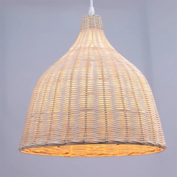 Rottinkikruunu, Vintage Bambutyylinen, Sisäkäyttöön,35CM, Ei lamppua