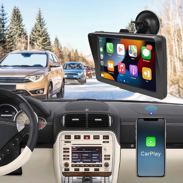 Bilmonitor, 7 tum HD pekskärm, Bluetooth och AUX-anslutning,bilmonitor