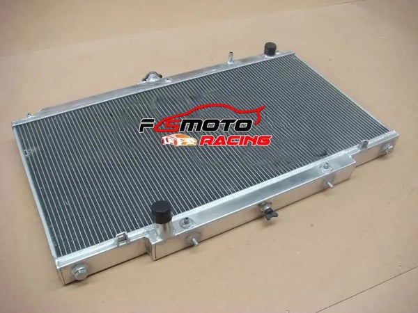 Radiator, Aluminiumkonstruktion, Kerne størrelse: 900mm x 450mm x 52mm, Samlet størrelse: 920mm x 550mm x 60mm, Indløbs-/Udløbsdiameter: 35mm