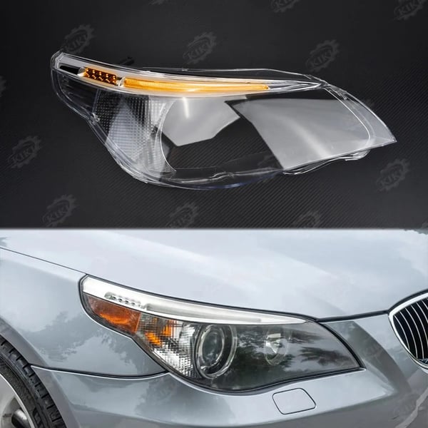Forlygte Linse Dæksel, Højkvalitets PC plast, Kompatibel med E60 og E61 modeller, Passer til Luksus Sedan 520i 523 525 530i 2004-2007