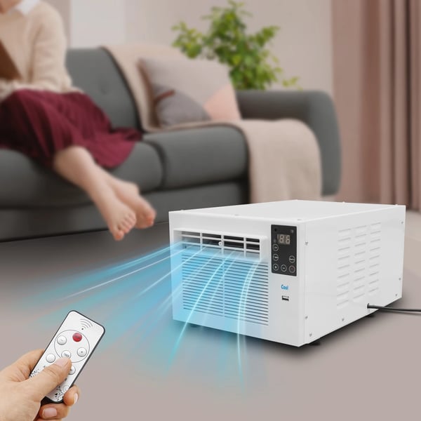 Mini Airconditioner, Lav støjoperation, Kompakt design,HVID