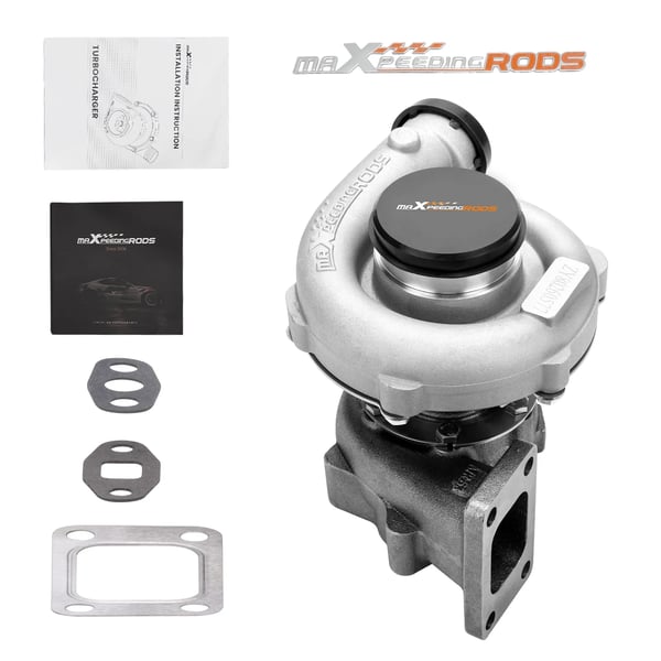 Turbocharger, 0,5 A/R Kompressor, 0,63 A/R Turbine, T3 T4 Flange, 5 Bolt Udstødningsflange, Op til 400 HK