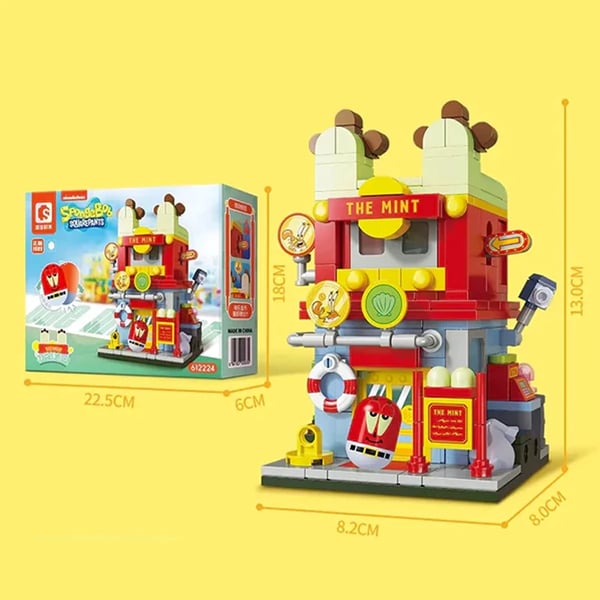 SpongeBob Fyrkantiga Byggsats, Kreativ Skapande, Säkert Material,med låda