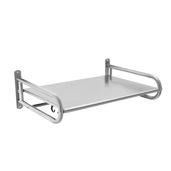 Mikroovnsholder, Justerbart Design, Rustfrit Stål Konstruktion,Sølv, 2-niveau