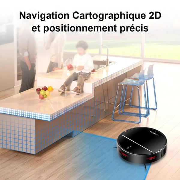 Robotstøvsuger, Kraftig Sugeevne, Smart Navigation,M7SPro-Sort, EU