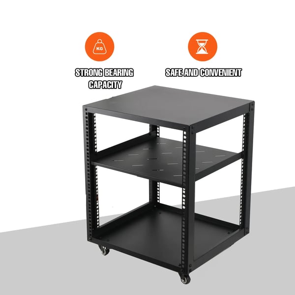 Åben Ramme Server Rack, Justerbar Dybde, Mobil Design, Pladsbesparende