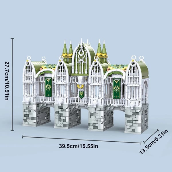 Samlingsmodel, Middelalder Slot Design, 3035 Del Sæt,med instruktion