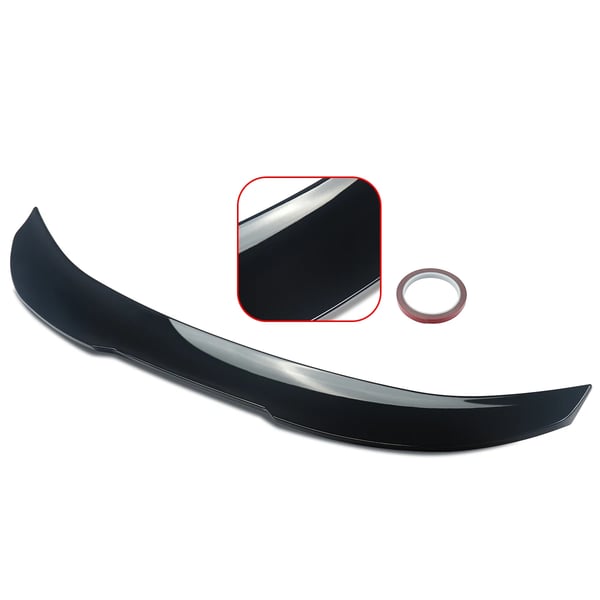 Bakspoiler, Aerodynamisk Design, Hållbar ABS-plast,Glansig svart