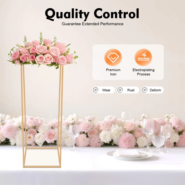 Blomsterställning, Robust Metalldesign, Mångsidig för Dekor,Guld
