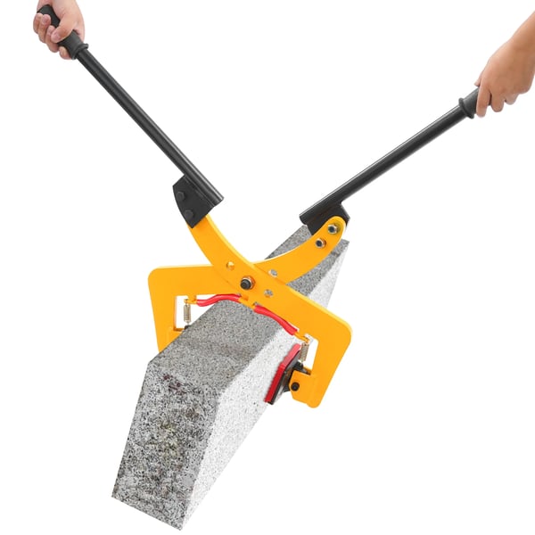Stenløftklemme, 716,5 lbs kapacitet, justerbart kæbedesign,325Kg, Gul og Rød