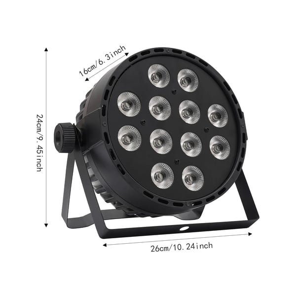 Scenljus, 12 LED Multi-Effekt, Bred Täckning,Röd & Grön & Blå