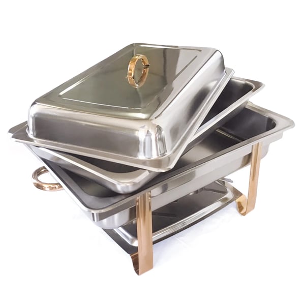 Chafing Dish, Ruostumaton Teräs, 2.38 Gallona, Irrotettavat Polttoainepidikkeet, Kestävä Rakenne, Helppo Puhdistus