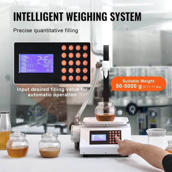 Væskefyldningsmaskine, høj gennemstrømning, digitalt kontrolsystem,50-5000 g